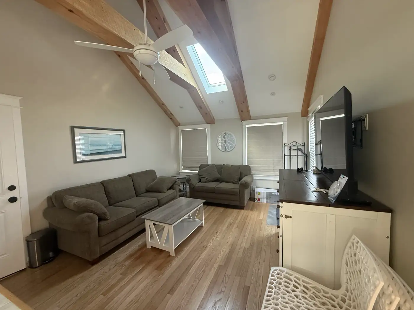 Vaulted living room